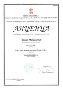 Licenca - Pregled i provera opreme za rad - Rasko Maksimovic